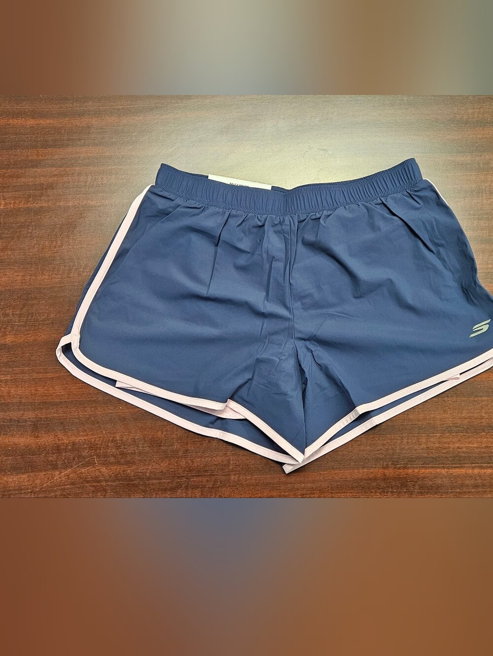 Skechers Navy Shorts with Light Pink Piping